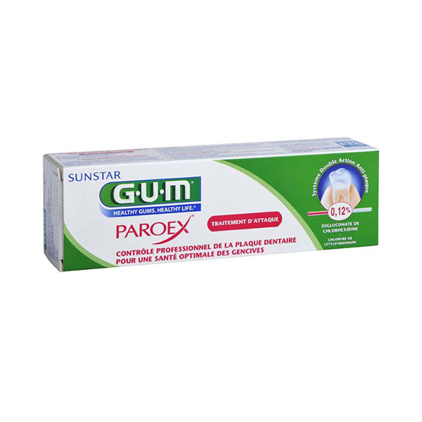 GUM Paroex dentifrice anti-plaque Tube de 75 GUM Paroex dentifrice anti-plaque Tube de 75