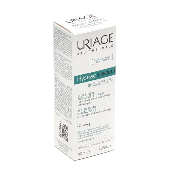 URIAGE HYSEAC 3-regul+ soin global peaux grasses a imperfection 40 ml URIAGE HYSEAC 3-regul+ soin global peaux grasses a imperfection 40 ml