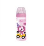 Chicco biberon well-being en polypropylène girl tetine en silicone 250 ml 0m+