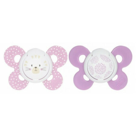 Chicco sucette physio confort en silicone rose 6-16 mois