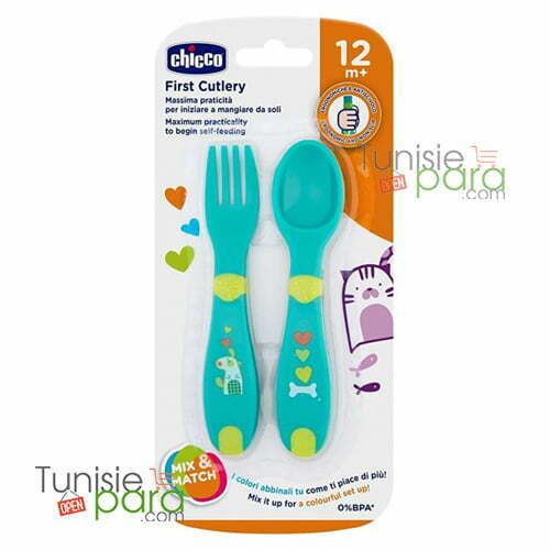 chicco-first-baby-cutlery-12-mois Chicco first baby cutlery 12 mois+