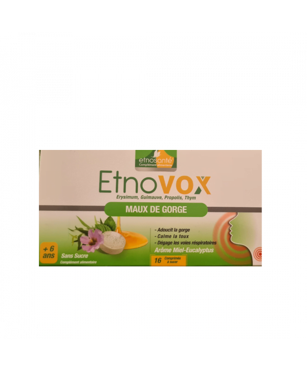 Etnovox miel-eucalyptus 16 pastilles a sucer