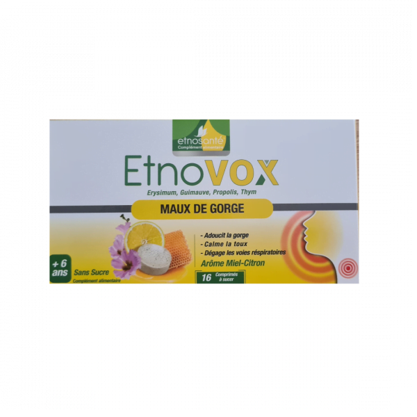 Etnovox miel-citron 16 pastilles a sucer