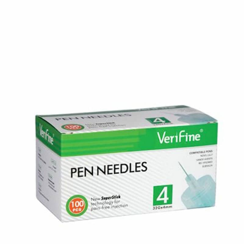 VERIFINE AIGUILLES STYLOS À INSULINE 4 MM B/100
