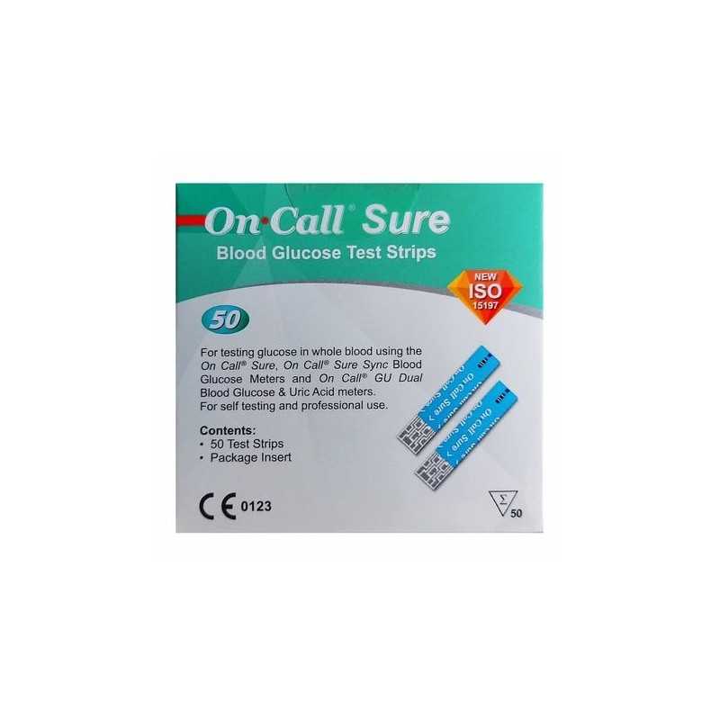 bandelettes-test-glycemie-on-call-sure-boite-de-50-unites Bandelettes test glycémie - On Call Sure - boite de 50 unités