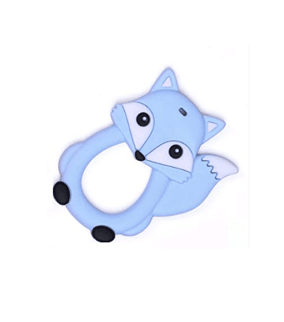 baby pur anneau de dentition renard bleu