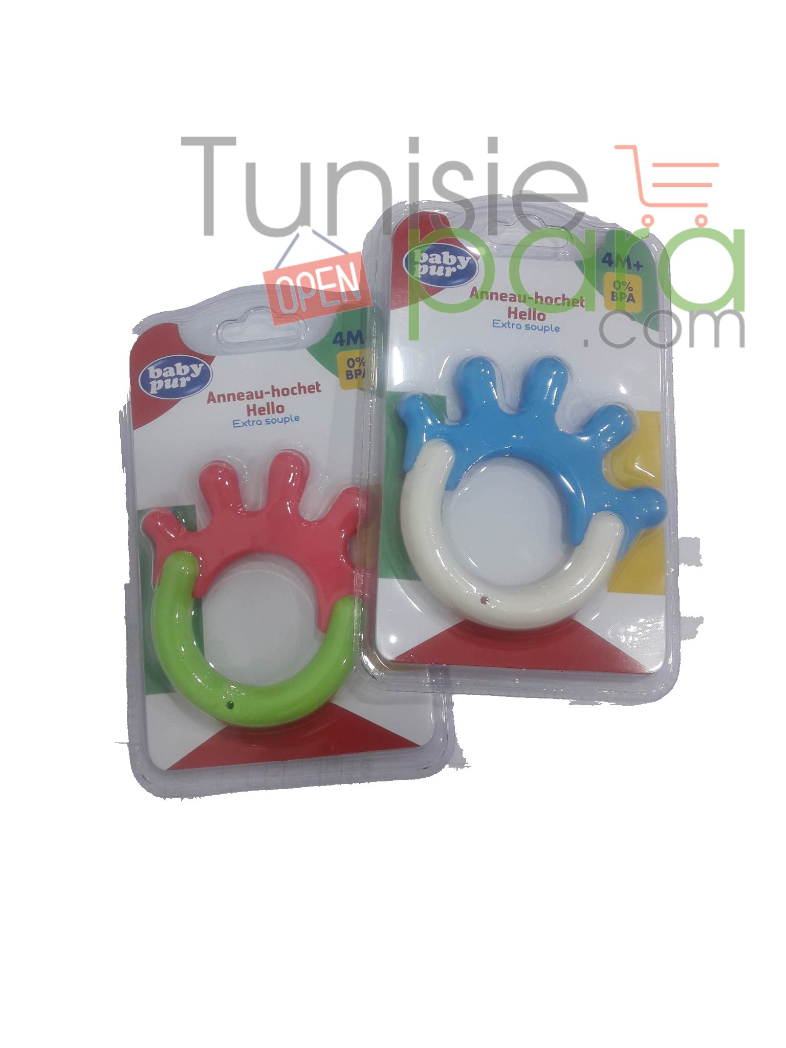 BABY PUR anneau de dentition hochet hello