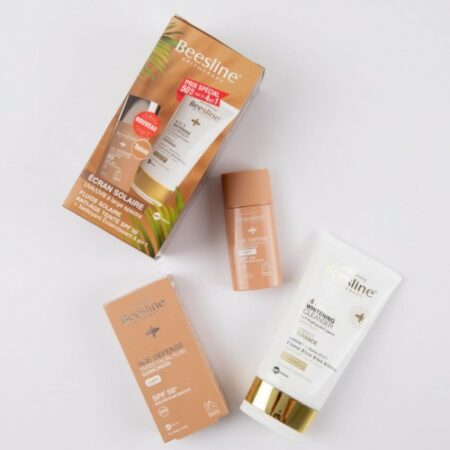 Beesline coffret ecran teinte light anti-age spf50+ + Beesline 4en1 gel eclaircissant tt types de px 150ml