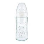 NUK first choice biberon blanc en verre 240 ml 0-6m