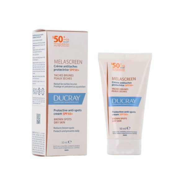 ducray melascreen creme antitaches protectrice spf50+ taches brunes peaux seches 50ml ducray melascreen creme antitaches protectrice spf50+ taches brunes peaux seches 50ml