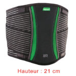 ceinture velpeau dorsamix 21 cm noir/vert 1