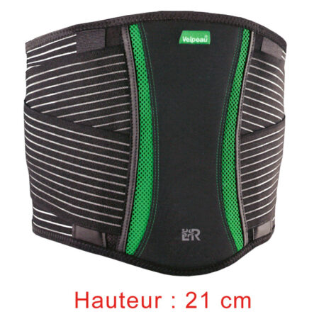 ceinture velpeau dorsamix 21 cm noir/vert 1