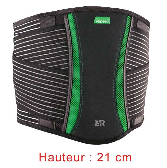 ceinture velpeau dorsamix 21 cm noir/vert 1 ceinture velpeau dorsamix 21 cm noir/vert 1