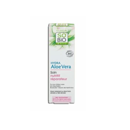 so bio hydra aloe vera soin nutritif réparateur 50ml