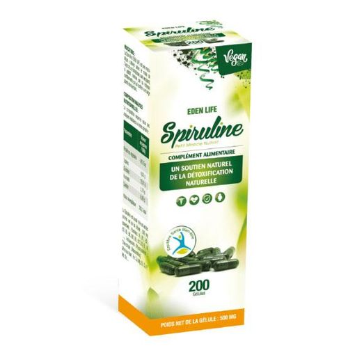 EDEN LIFE SPIRULINE 200 GELULES EDEN LIFE SPIRULINE 200 GELULES