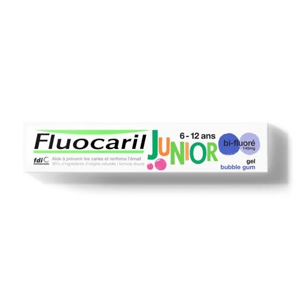 FLUOCARIL dentifrice Junior bubble gum 6-12 ans FLUOCARIL dentifrice Junior bubble gum 6-12 ans