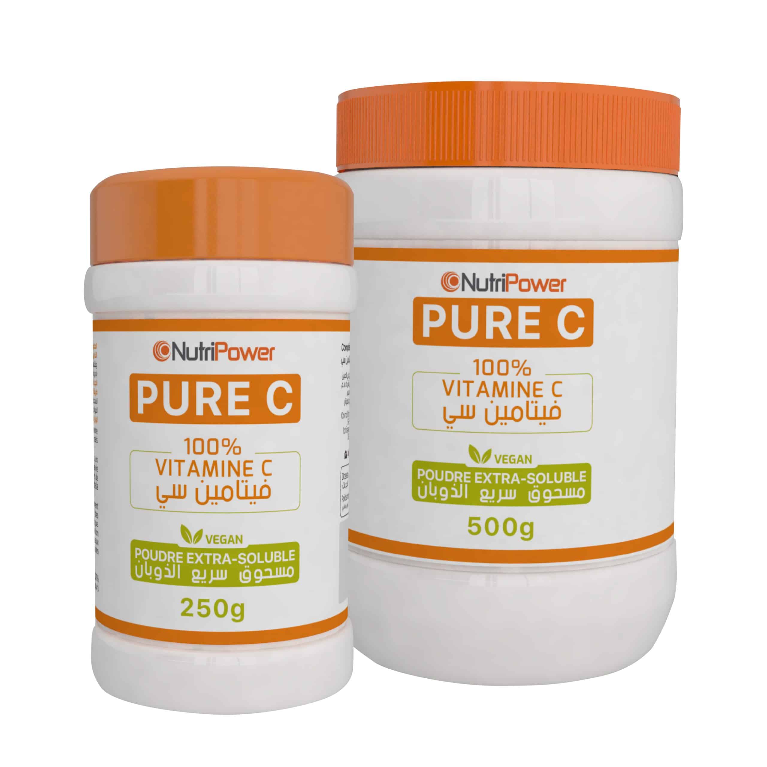 NUTRIPOWER pure vitamine c 100% naturel poudre sans sucre 250ml NUTRIPOWER pure vitamine c 100% naturel poudre sans sucre 250ml