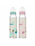 BABY NOVA biberon en verre rose 240ml