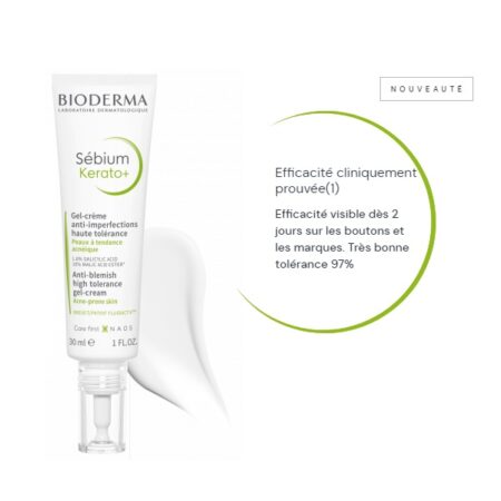 BIODERMA SEBIUM KERATO+ gel creme anti imperfections 30ml