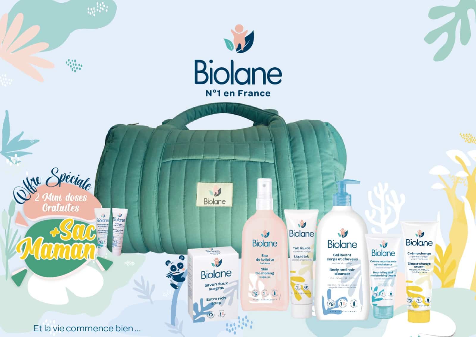 BIOLANE SAC maman matelassé vert BIOLANE SAC maman matelassé vert