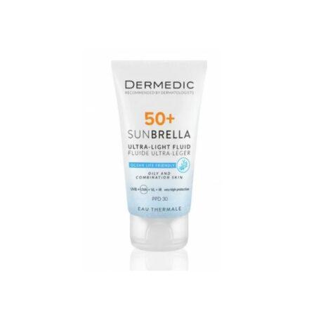 DERMEDIC pack SUNBRELLA fluide ultra légère SPF 50+ Peaux grasses et tout types de peaux 40 ml*2