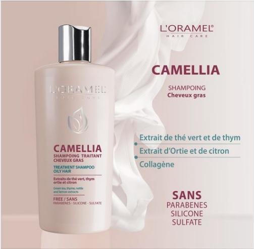 L'ORAMEL shampoing camellia pour cheveux gras 300ml L'ORAMEL shampoing camellia pour cheveux gras 300ml