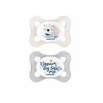 CANPOL babies 2 sucette symetrique silicone 0-2m mini gris