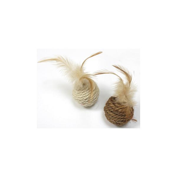 Cat Rope Ball W Feather 4,2c Cat Rope Ball W/Feather 4,2c