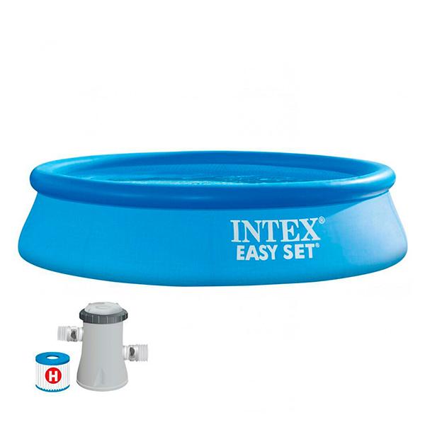 Petite-piscine-gonflable-Easy-Set-28108NP Piscine gonflable avec filtre inclus 244x61 INTEX 28108NP