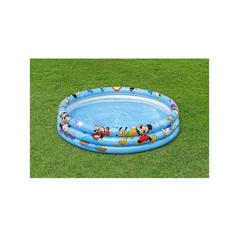 Piscine Gonflable 3 Anneaux 122 X 25 Cm Mickey Mouse Pour Enfants 91007