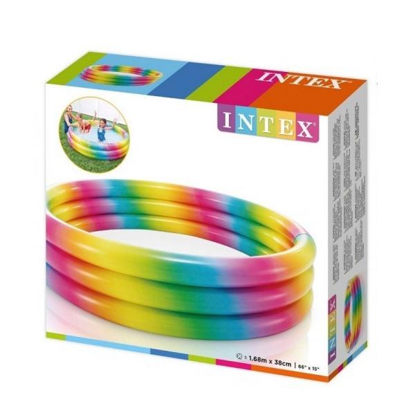 xPiscine-Gonflable-Ronde-tunisie-prix INTEX - PISCINE GONFLABLE RAINBOW JUNIOR 168 X 38CM REF 58449NP