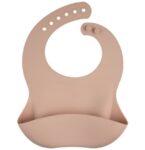 canpol babies bavoir silicone beige avec poche 51030