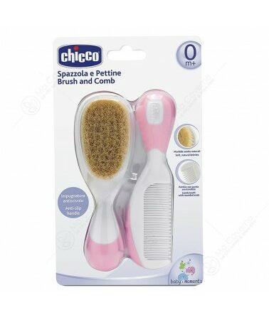 Chicco brosse et peigne rose