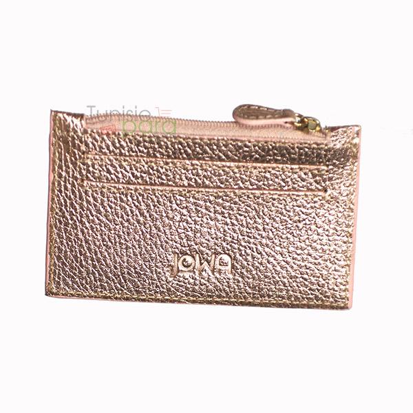 JOWA Porte carte zip bronze JOWA Porte carte zip Couleur bronze
