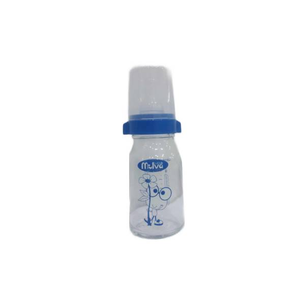 milva bib Milva Biberon en verre 125ml Bleu