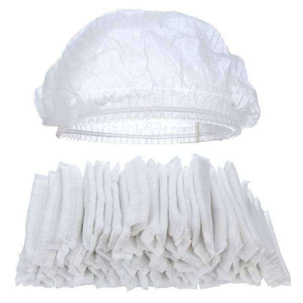 COIFFE BLANC Charlotte Coiffe Blanc Multiusage - Taille Standard en Polypropylène Non Tissé