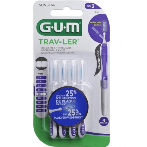 GUM brossette trav-ler MM 1.2 ultrafine 1512 GUM brossette trav-ler MM 1.2 ultrafine 1512