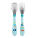 CHICCO COUVERTS INOX BLEU