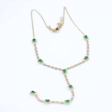 Collier Bracelet Vert SN16145G50 – Élégance et Polyvalence