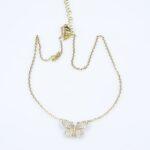 COLLIER PAPILLON ARGENT