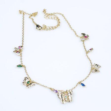 Collier Papillon Doré SN16401G30 – Élégance en Plaqué Or
