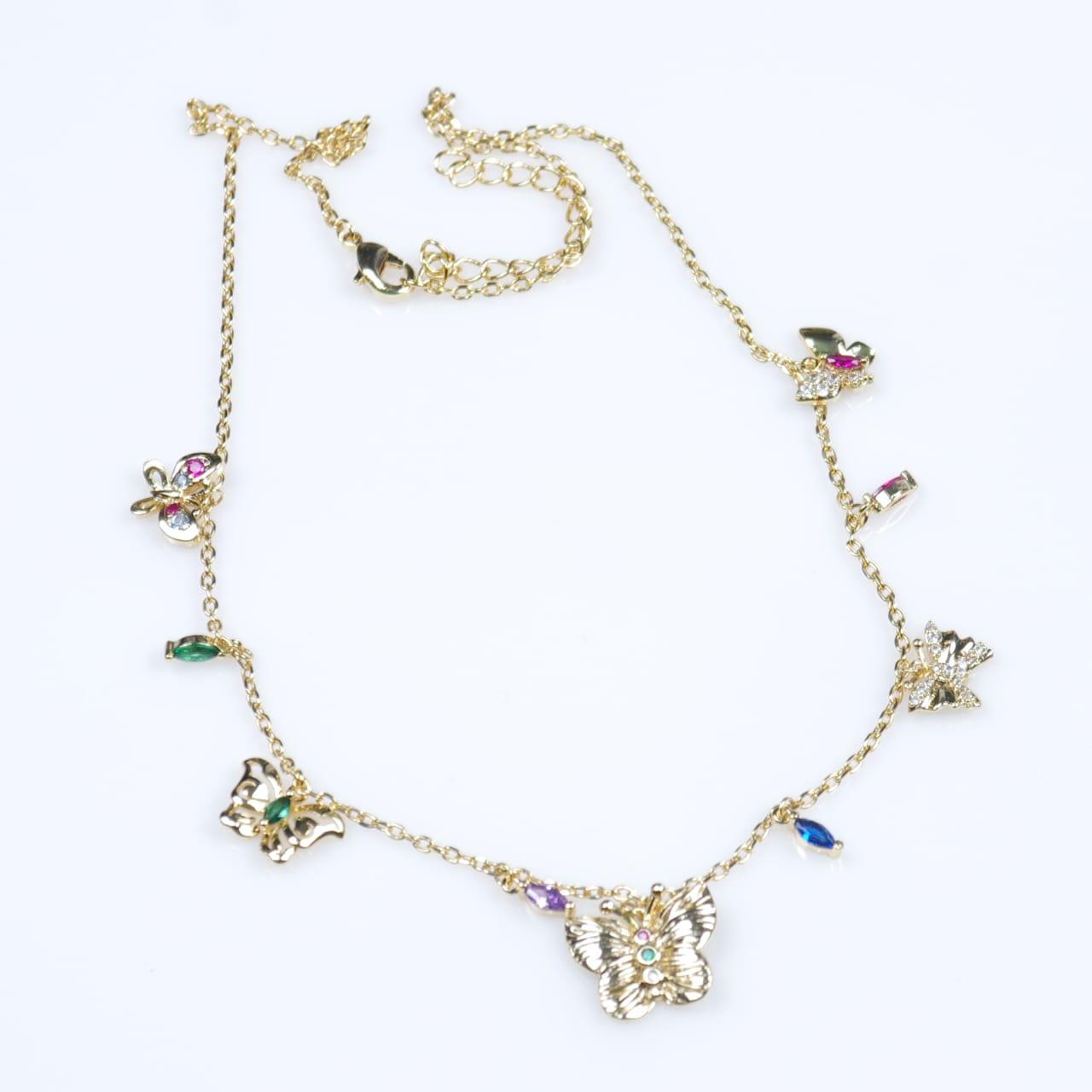 COLLIER PAPILLON DORE Collier Papillon Doré SN16401G30 – Élégance en Plaqué Or