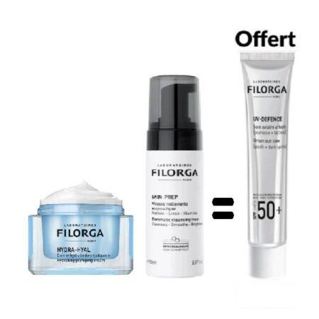 Filorga Pack Hydra-Hyal : Crème Hydratante, Nettoyant et Soin Solaire