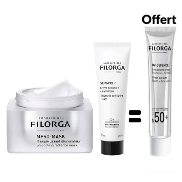 FILORGA PACK MESO Filorga Pack Meso-Mask : Masque Éclat, Exfoliant et Soin Solaire