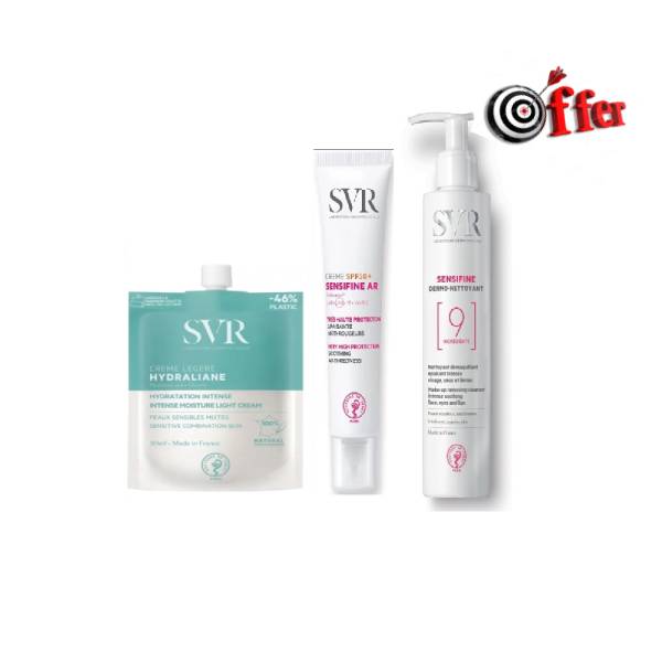 SVR PACK LEGERE Pack SVR : Hydratation, Protection Solaire SPF50+ et Nettoyage Offert