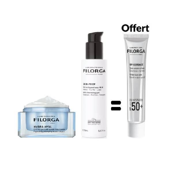 filorga pack hyal gel creme + gel Filorga Pack Hydra Hyal : Hydratation, Nettoyage et Protection Solaire