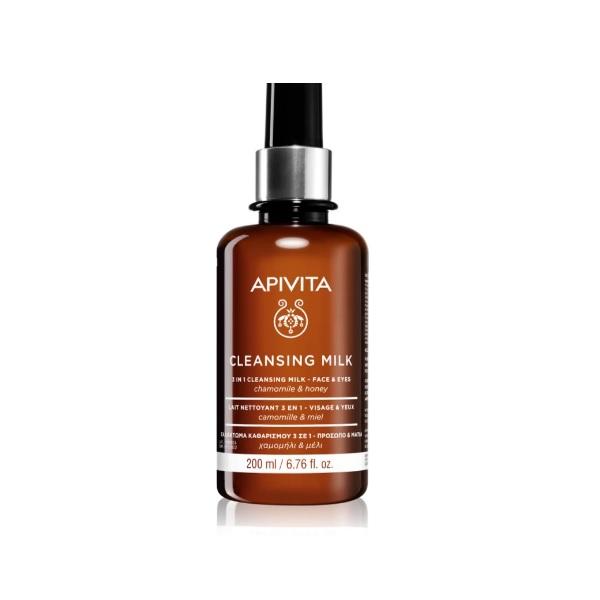apivita 3en1 lait nettoyant visage yeux 200ml apivita 3en1 lait nettoyant visage yeux 200ml