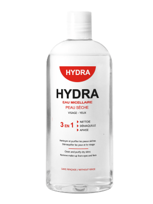 hydra eau micellaire peau séche 250ml